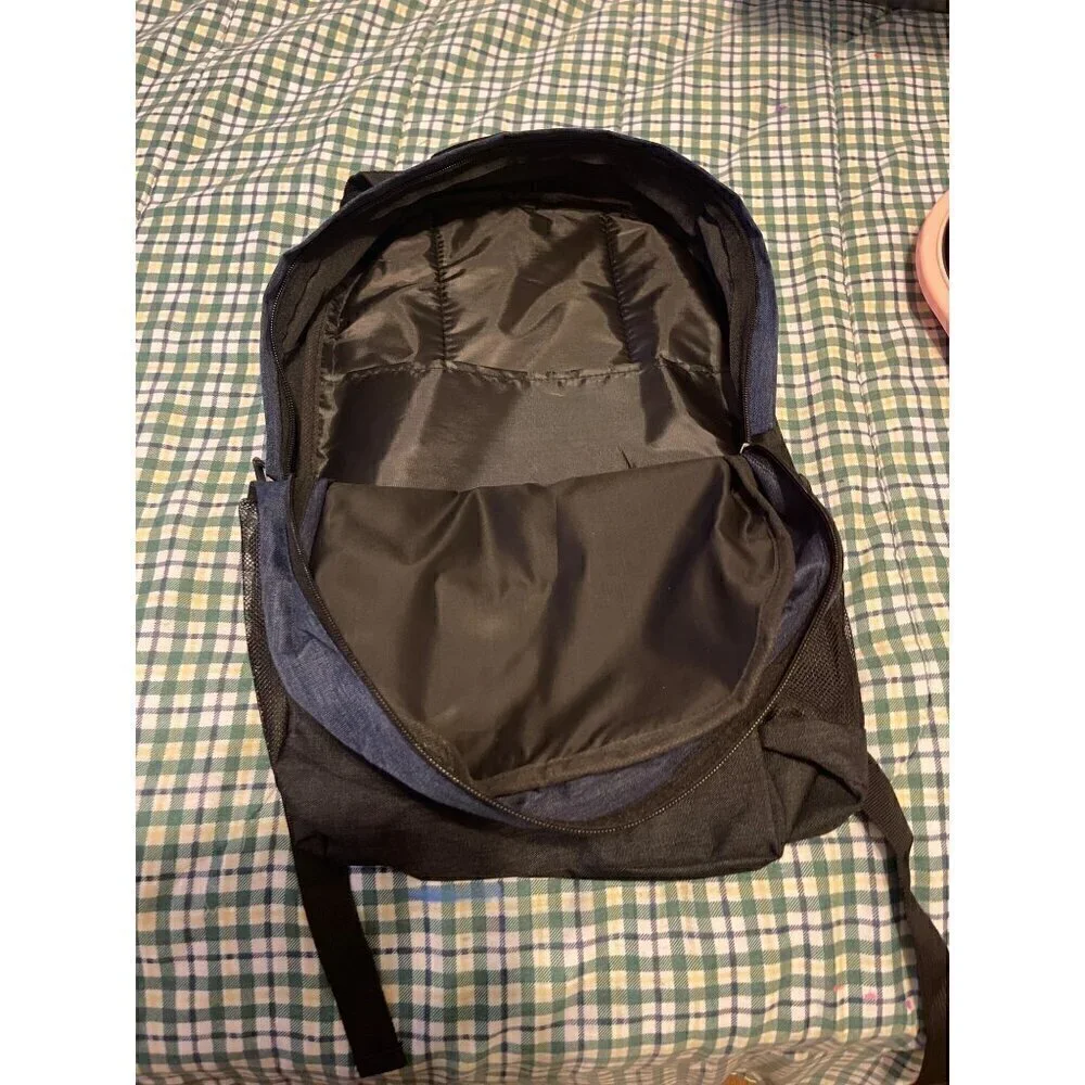 Sherpa Summit Gear Black and Blue Zippered Backpack NWOT 17 1/2 X 12